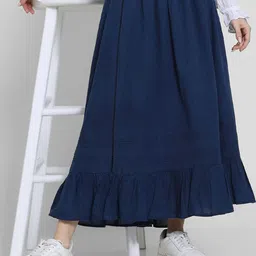 AMERICAN EAGLE OUTFITTERS High-Waisted Pure Cotton Ruffle Flared Maxi Skirt image 2