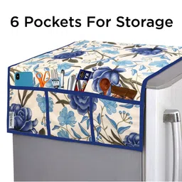 E-Retailer 5-Pcs Maroon Printed Refrigerator Covers image 3