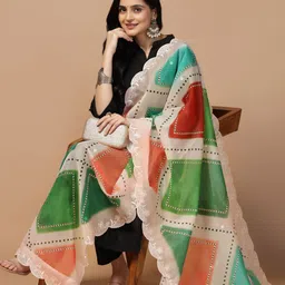 Kaizen TEXO FAB Printed Organza Dupatta image 5