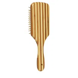 AVINO Pure Bamboo Rectangle Shaped Paddle Hair Brush - White image 4