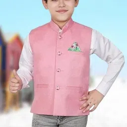 Eliq Boys Cotton Jute Waistcoat-picture-27