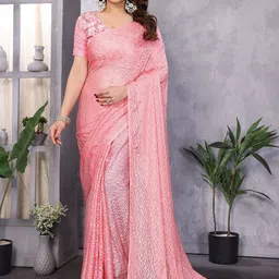 the textile hub The Textile Women 1Hub Checked Supernet Saree image 1