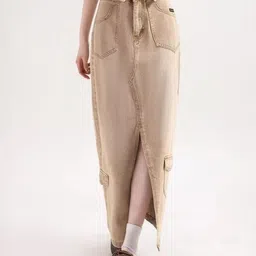 KPOP Cotton Straight Maxi Skirt-picture-19