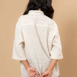 Doodlage Unisex Oversized Vivianne Comfort Self Design Casual Shirt image 2