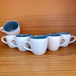 laghima jadon White Solid Ceramic Matte Cups Set of Cups and Mugs-picture-15