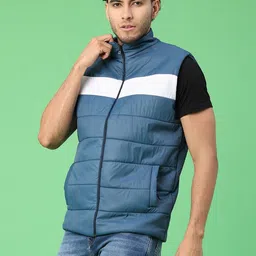 V-Mart Men Colourblocked Lightweight Puffer Jacket image 4