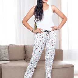 Kryptic Pack Of 2 Printed Pure Cotton Relaxed-Fit Mid-Rise Lounge Pants image 4