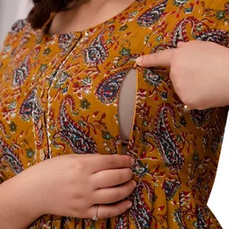 ANUOM Print Maternity Midi Dress image 5