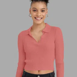 Maheshvi Women Solid Ribbed Crop Top-picture-14