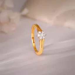 GIVA Gold Dewdrop Solitaire Diamond Ring-picture-27