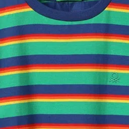 United Colors of Benetton Boys Striped Pure Cotton Pockets T-shirt image 3