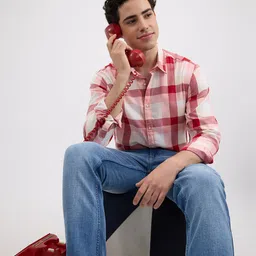 Pepe Jeans Men Spread Collar Tartan Checked Cotton Casual Shirt image 2