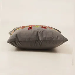 HOME 360 Grey & Pink Quirky Embellished Velvet Square Cushion Covers image 5