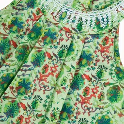 Gini and Jony Girls Printed Round Neck Pure Cotton Top With Shorts image 5