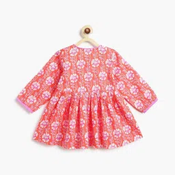 Campana Girls Floral Printed Regular Pure Cotton Kurta with Dhoti Pants image 4