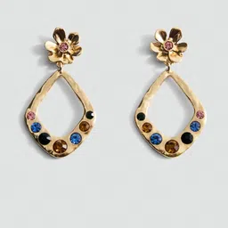 MANGO Stone Studed Drop Earrings-picture-17