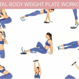 hackerx 10 kg Metal Integrated Rubber Plate 10kgx1 Home Gym Combo image 3