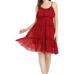 MUMRAA Georgette A-Line Dress-picture-14