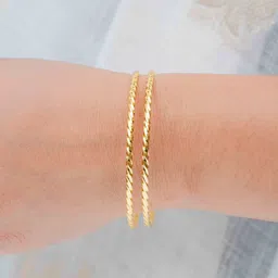 Zeraki Jewels Set Of 2 Gold Plated Bangles-picture-38