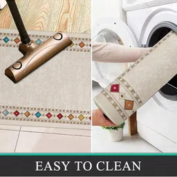 Deoxys Beige & Red Printed Floor Mats image 2