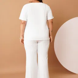 U&F Beyond Round Neck T-Shirt & Trousers Co-ords image 3