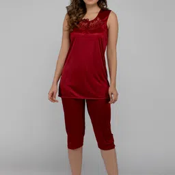 PRIZO Women Round Neck Sleeveless Night suit-picture-32