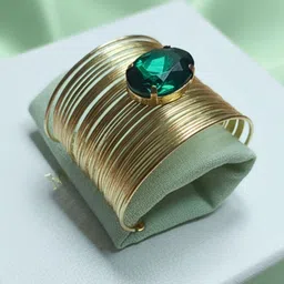 Anouk Gold-Plated Crystal Studded Cuff Bracelet image 2