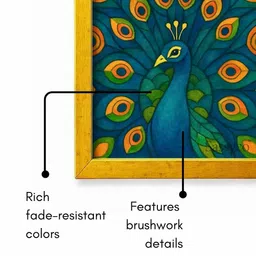 Sassyco Blue & Orange MDF Birds and Animals Wall Paintings image 3