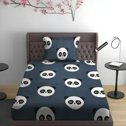 WEAVE AND DECOR Grey Microfiber 300 TC Single Bedsheet with 1 Pillow Covers 78"x36"-image-53