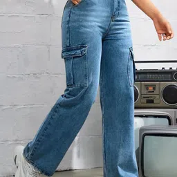 DressBerry Women Comfort Straight Fit High-Rise Light Fade Acid Wash Stretchable Jeans image 4