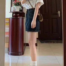 StyleCast A-Line Pure Cotton Mini Skirt image 3