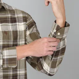 Cantabil Men Original Tartan Checks Opaque Checked Casual Shirt image 2