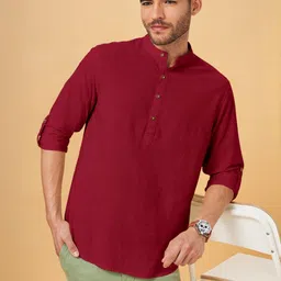 Fifth U Men Maroon Kurta-picture-31