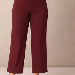 NU CLOTHS Women Relaxed High-Rise Trousers-picture-23