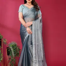 Moda Rapido Embellished Beads and Stones Jimmy Choo Tissue Saree-picture-33