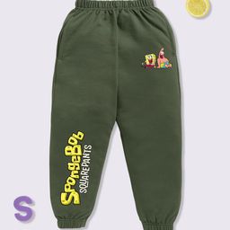 YK X Minute Mirth Boys SpongeBob Printed Mid-Rise Joggers-picture-3