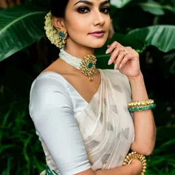 YAMUNE Women Ethnic Motifs Woven Design Banarasi Saree image 5