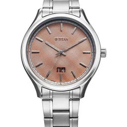 Titan Men Brass Dial & Stainless Steel Bracelet Style Straps Analogue Watch 10033SM04-picture-29