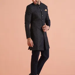KISAH Woven Design Sherwani Set image 4