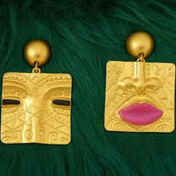 Nui Geometric Drop Earrings-picture-13