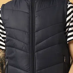 Metronaut Stand Collar Sleeveless Puffer Jacket image 4