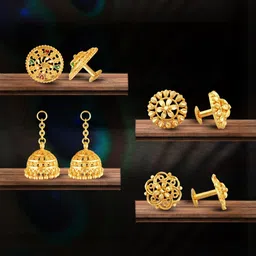 VIVASTRI Women Gold-Plated Alloy Earrings-picture-18