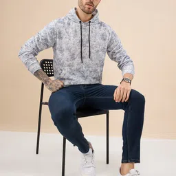 Status Quo Men Printed Hooded Sweatshirt image 2