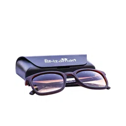Jiebo Men Brown Lens & Brown Rectangle Sunglasses with image 2