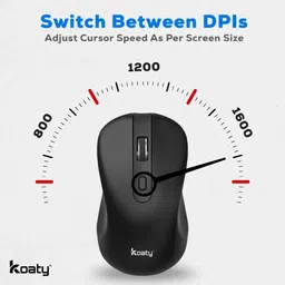 Koaty Value USB C Mouse WM315 Wireless Ambidextrous OpticalGaming Mouse image 4