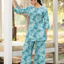 SZN Women Pure Cotton Printed Co-Ords-picture-45