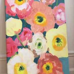 ASIAN MONK Multicoloured Wood Floral and Botanical Wall Art image 2