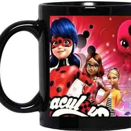 blinknshop Miraculous Ladybug Season 4 Friends Character Black Coffee Ceramic Coffee Mug image 1