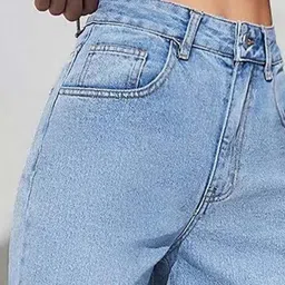 vk fashion Women Loose Fit High Rise Blue Jeans image 4