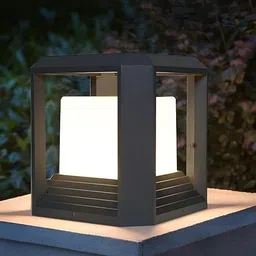 g chhariya traders Classic Cube Gate Pillar Light for Outdoor, Waterproof, Gate Light for Home gate/Gate Lamps for Outdoor Waterproof/Gate Pillar Lights for Outdoor for Boundaries, Pack of 1 (Bulb Not Included) Gate Light Outdoor Lamp-picture-12